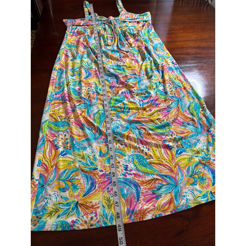 Stella Parker Tropical Floral Maxi Sun Dress XL Coastal Resort Summer Travel - Picture 5 of 8